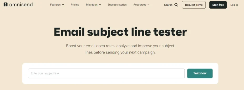 OmniSend - Email Subject Line Tester