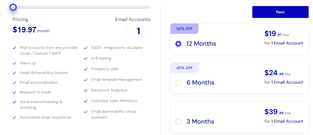 OutreachBin Pricing