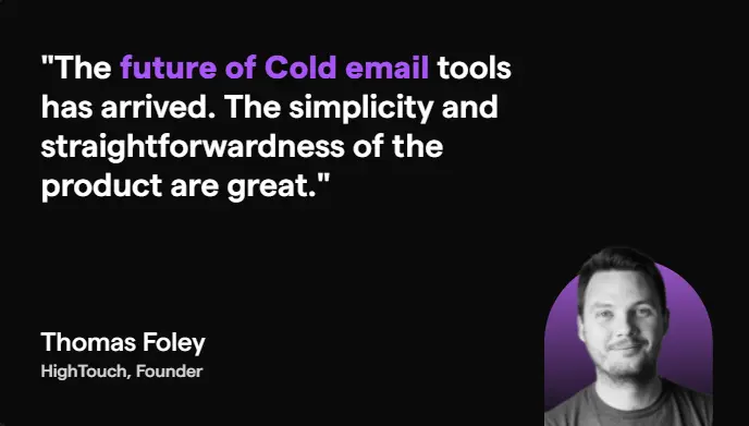 Customer review screenshot for Saleshandy email tool